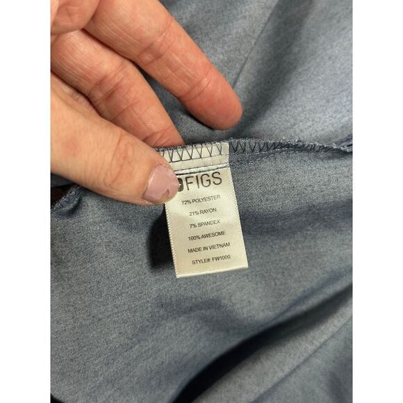Figs Catarina One-Pocket Scrub Top HEATHERED DENIM XL - Picture 4 of 10